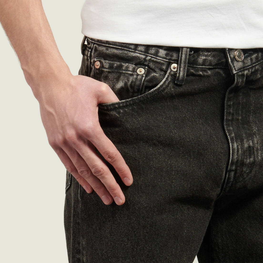 Edwin Мужские джинсы Regular Straight Kaihara Right Hand Black Denim 13 Oz