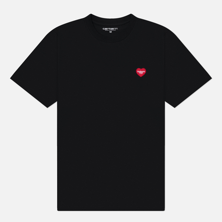 Мужская футболка Carhartt WIP Heart II Hartt, цвет чёрный, размер S