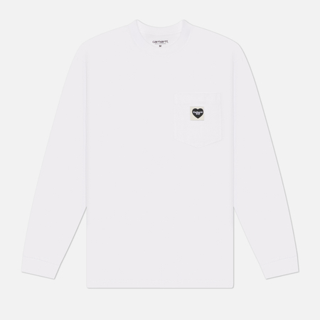 Мужской лонгслив Carhartt WIP Pocket Heart, цвет белый, размер L