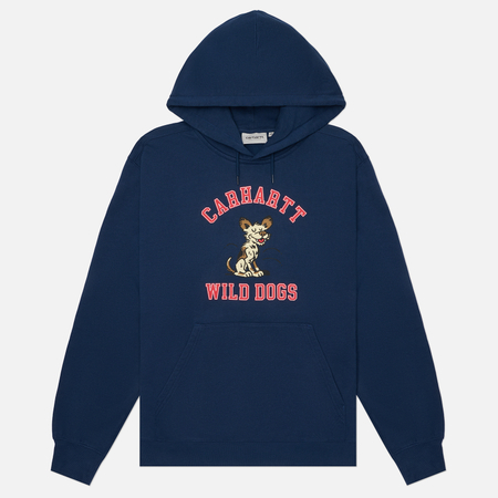 Мужская толстовка Carhartt WIP Hooded Wild Dog, цвет синий, размер XL