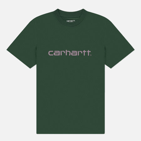 Мужская футболка Carhartt WIP Script Regular, цвет зелёный, размер XL