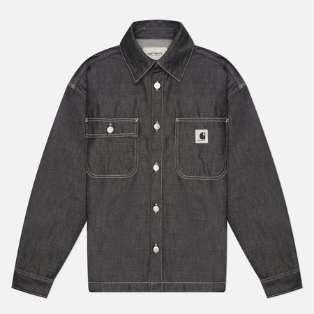 Женская рубашка Carhartt WIP W' Louis, цвет чёрный, размер XS
