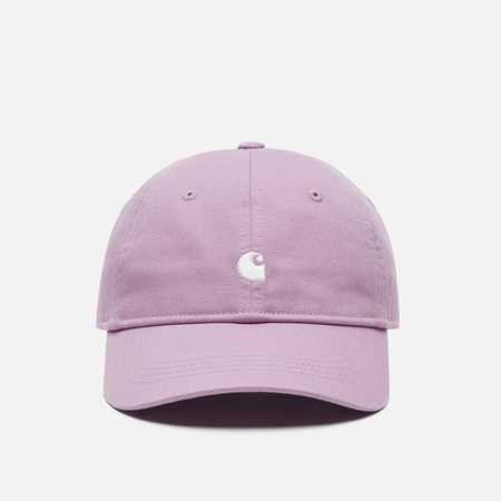 фото Кепка carhartt wip madison logo cotton twill, цвет фиолетовый