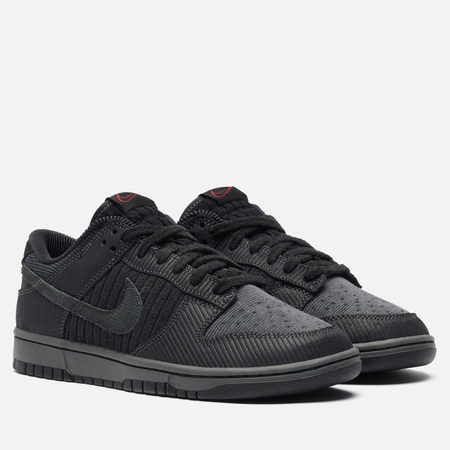 Мужские кроссовки Nike Dunk Low Retro Premium, цвет чёрный, размер 45 EU