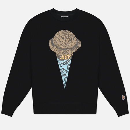 Мужская толстовка ICECREAM Cone Crewneck, цвет чёрный, размер XL