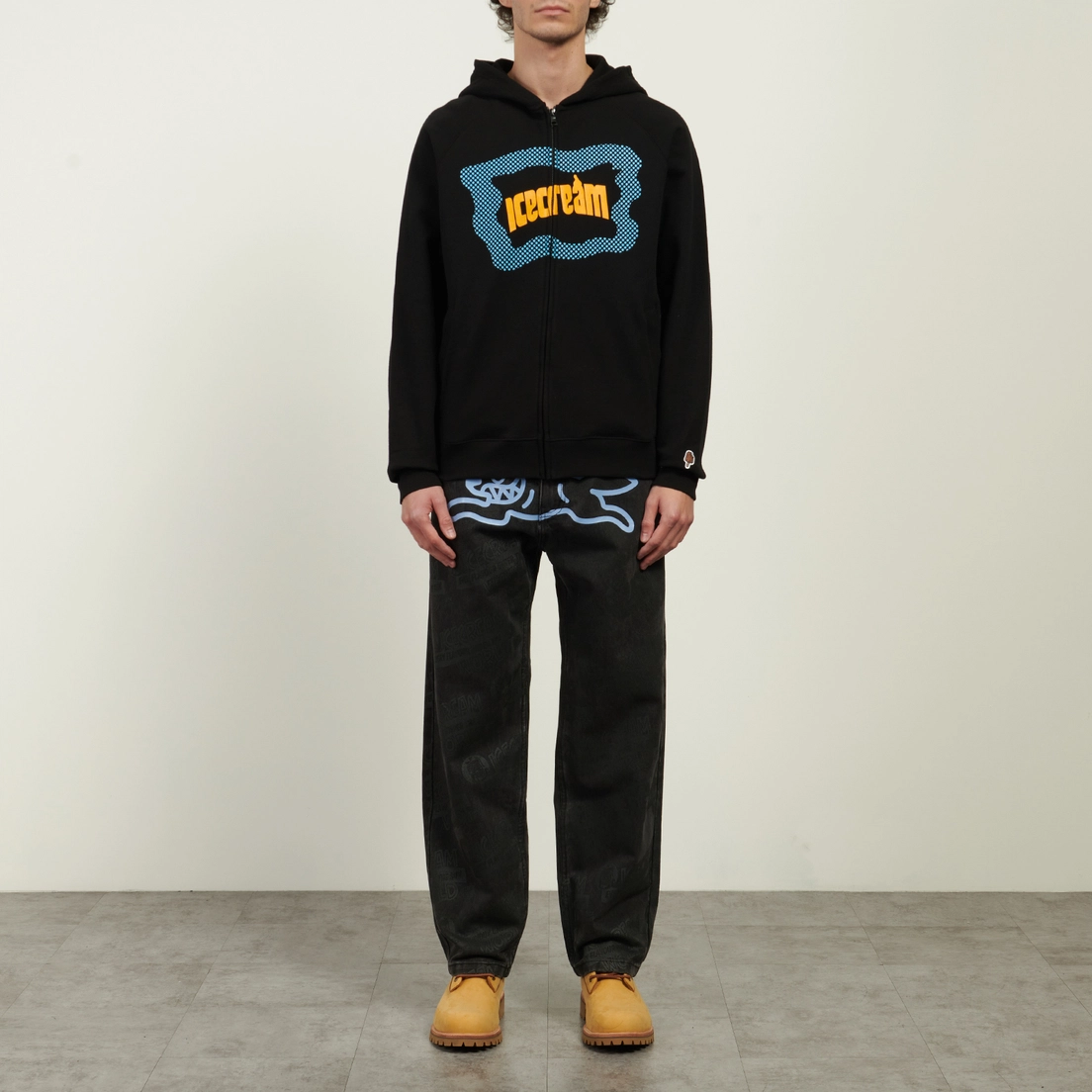 ICECREAM Мужская толстовка Block Logo Zip Through Hoodie