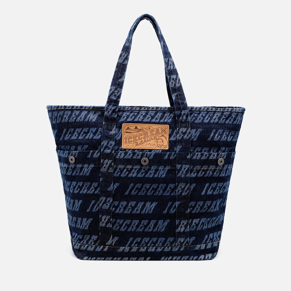 ICECREAM Сумка Repeat Logo Denim Tote