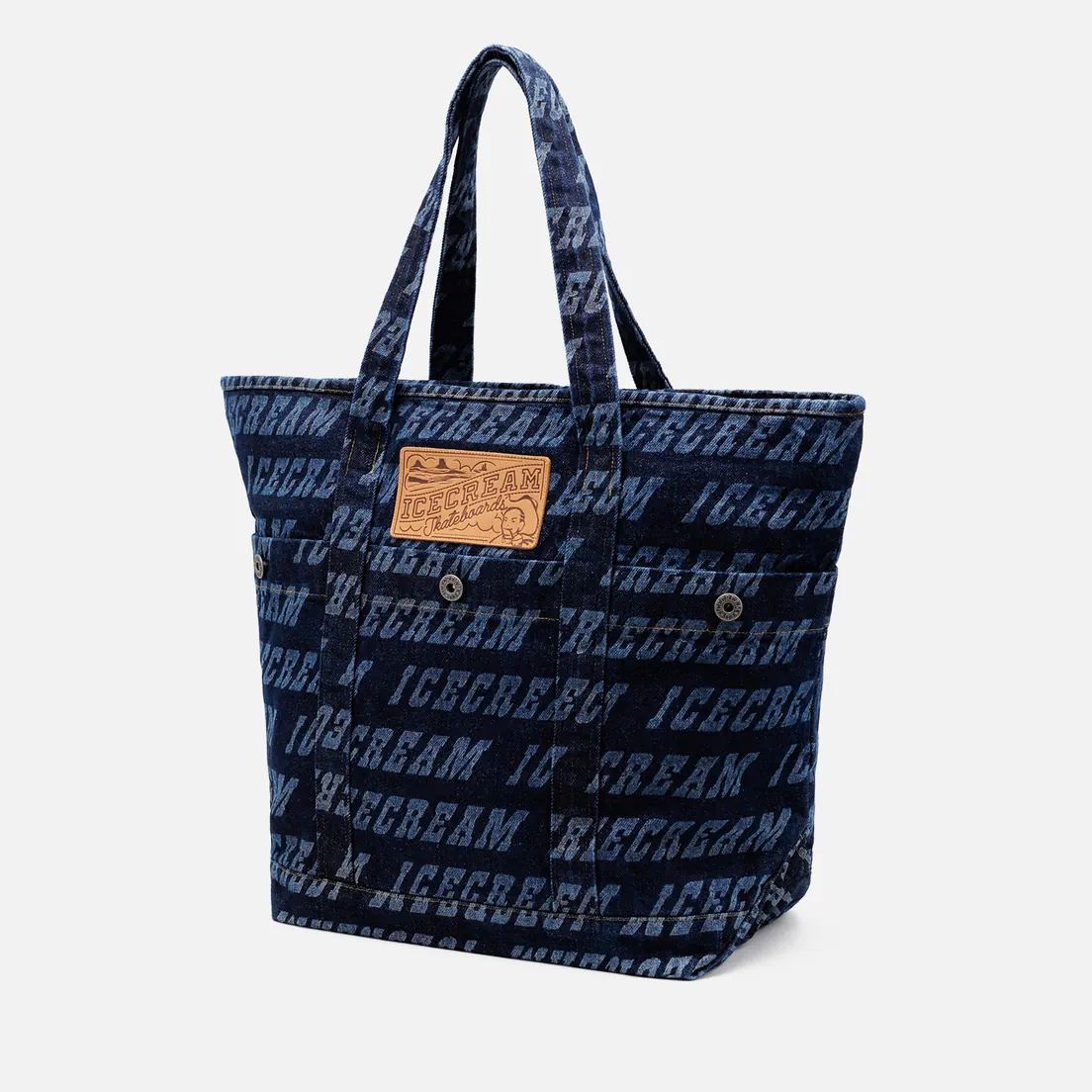 ICECREAM Сумка Repeat Logo Denim Tote