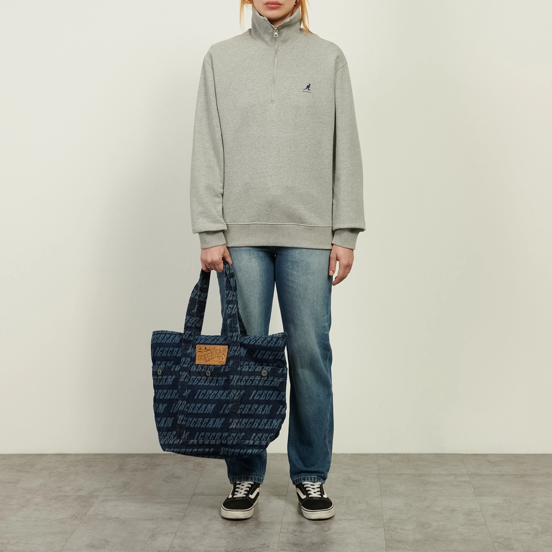 ICECREAM Сумка Repeat Logo Denim Tote