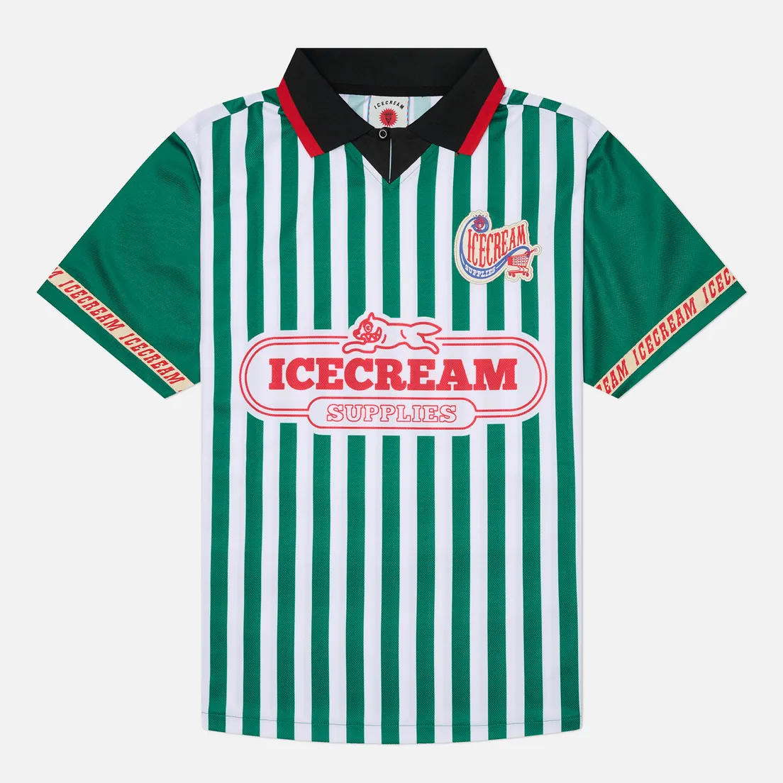 ICECREAM Мужское поло Striped Football