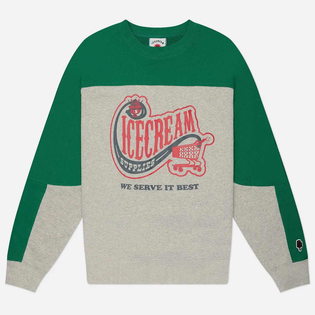 ICECREAM Мужская толстовка Convenience Store Panelled Crewneck