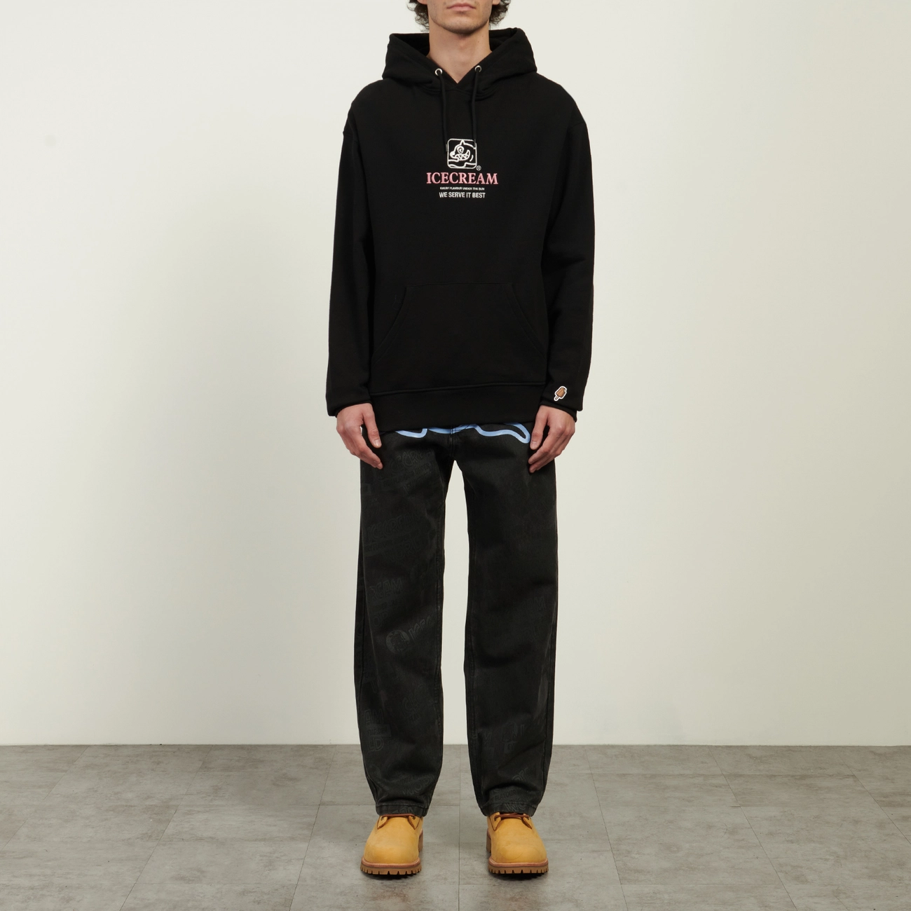Мужская толстовка ICECREAM Serve It Best Popover Hoodie, IC25340-BLACK
