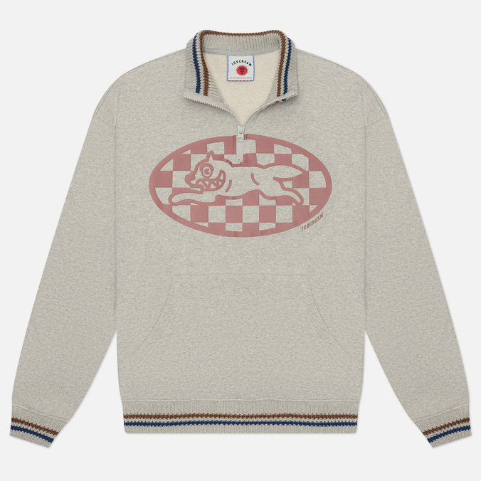 Мужская толстовка ICECREAM Checker Running Dog Quarter Zip