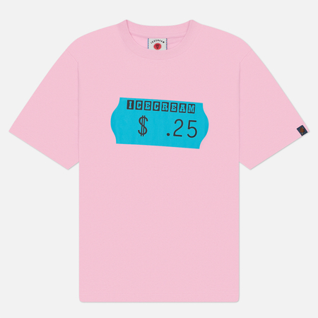 Мужская футболка ICECREAM Sticker, цвет розовый, размер S