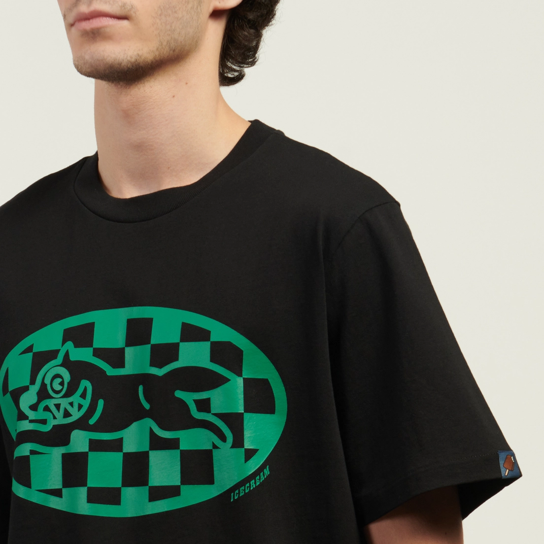 ICECREAM Мужская футболка Checker Running Dog