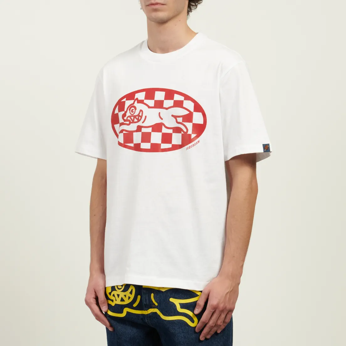 ICECREAM Мужская футболка Checker Running Dog