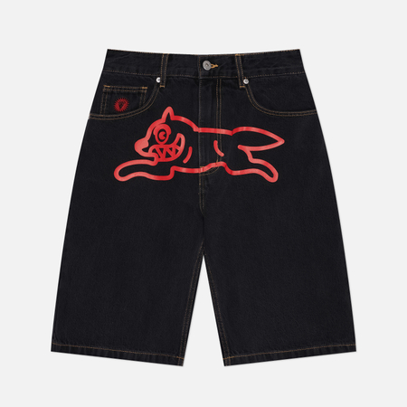 Мужские шорты ICECREAM Running Dog Denim, цвет чёрный, размер 34