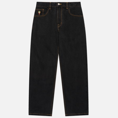 Мужские джинсы ICECREAM Cones & Bones Double Scoop Denim, цвет чёрный