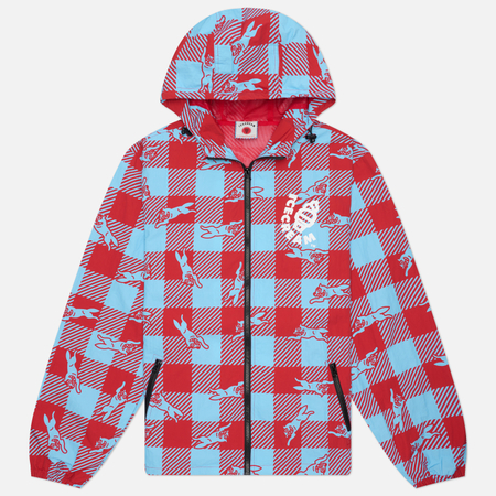 Мужская куртка ветровка ICECREAM Checker Running Dog Hooded Windbreaker, цвет голубой, размер XL