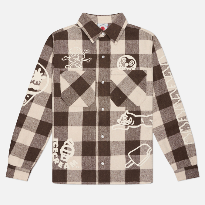 Мужская рубашка ICECREAM Multi Logo Check