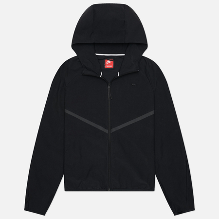 Мужская куртка ветровка Nike Tech Shori Knit Full-Zip Windrunner, цвет чёрный