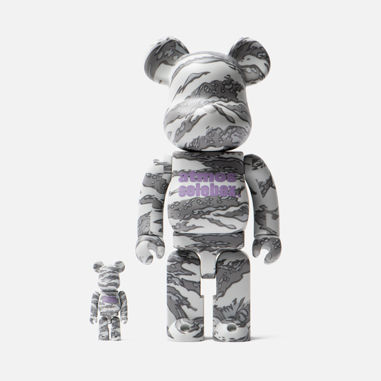 Игрушка Medicom Toy Bearbrick atmos x Solebox 100% & 400%