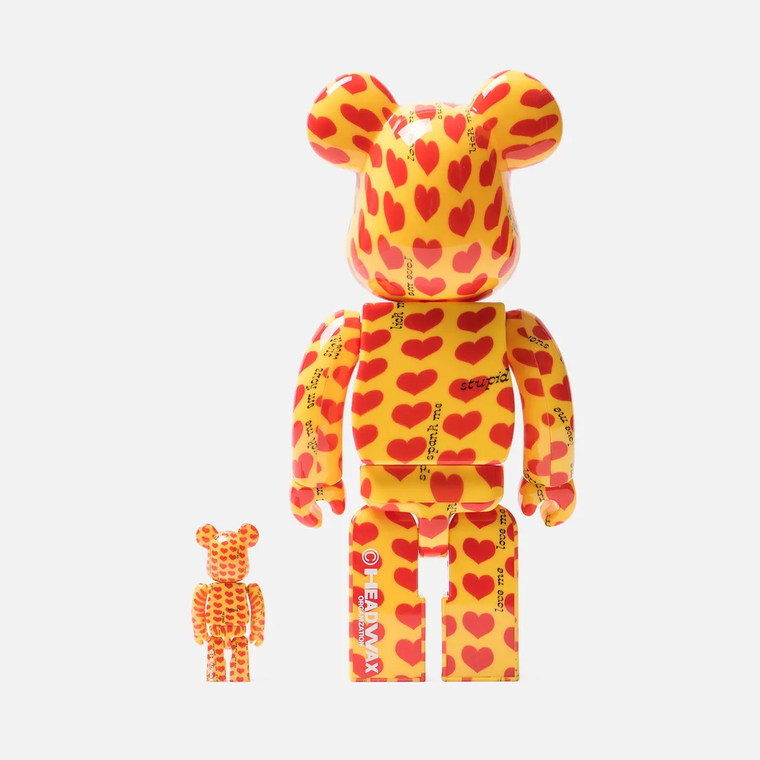 Medicom Toy Игрушка Bearbrick Yellow Heart 100% & 400%