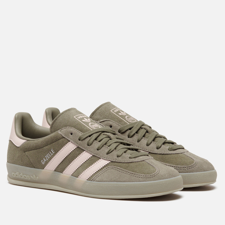 Кроссовки adidas Originals Gazelle Indoor, цвет оливковый, размер 38.5 EU