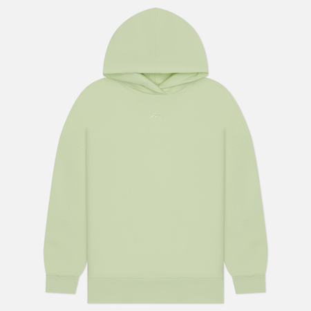 фото Женская толстовка reebok lux oversized hoodie, цвет зелёный, размер xs