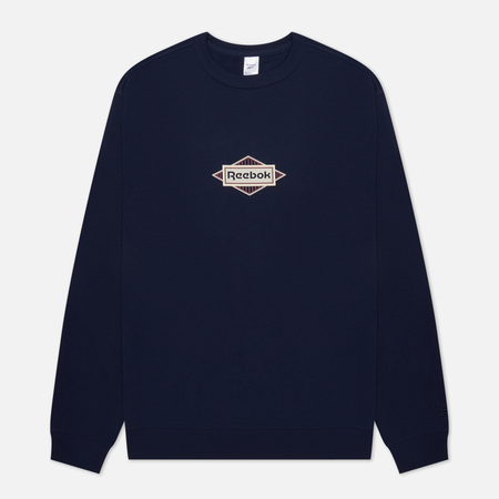 фото Мужская толстовка reebok sporting goods crew, цвет синий, размер s