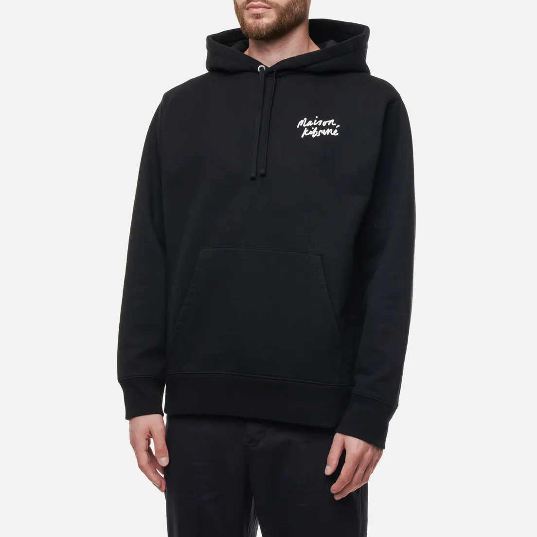 Maison Kitsune Мужская толстовка Mini Handwriting Loose Hoodie