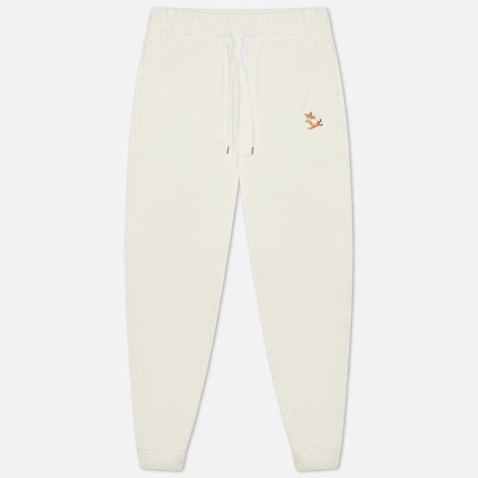 Мужские брюки Maison Kitsune, цвет белый, размер XS IU01308KM0001-P700 Chillax Fox Patch Classic Jog - фото 1