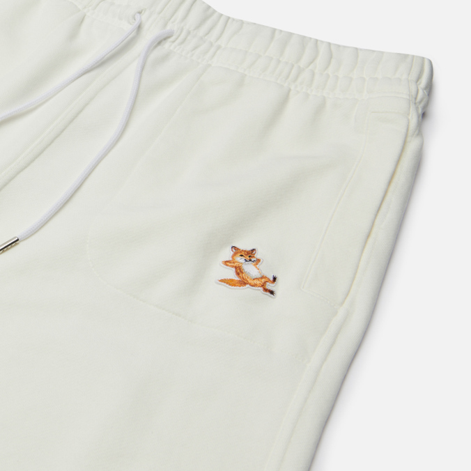Мужские брюки Maison Kitsune, цвет белый, размер XS IU01308KM0001-P700 Chillax Fox Patch Classic Jog - фото 2