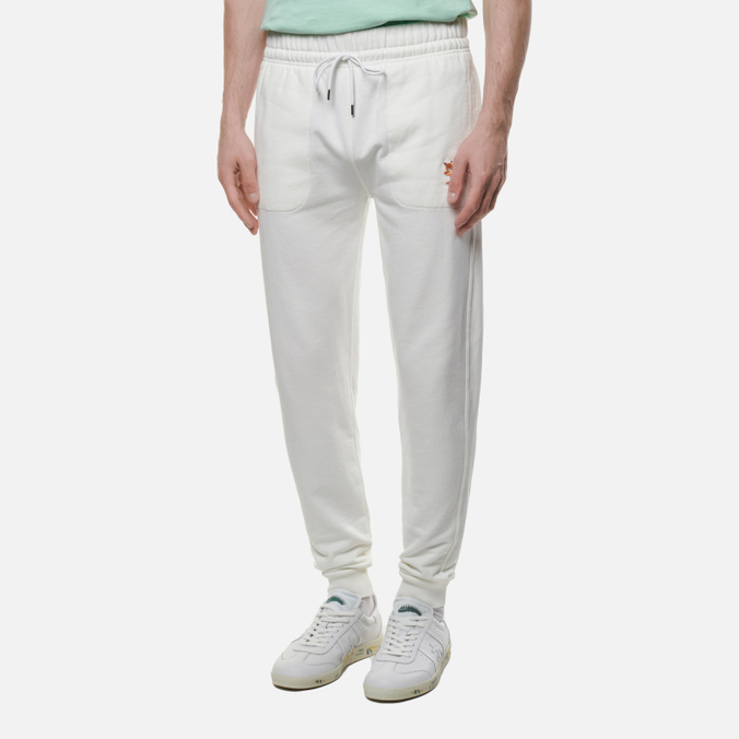 Мужские брюки Maison Kitsune, цвет белый, размер XS IU01308KM0001-P700 Chillax Fox Patch Classic Jog - фото 4
