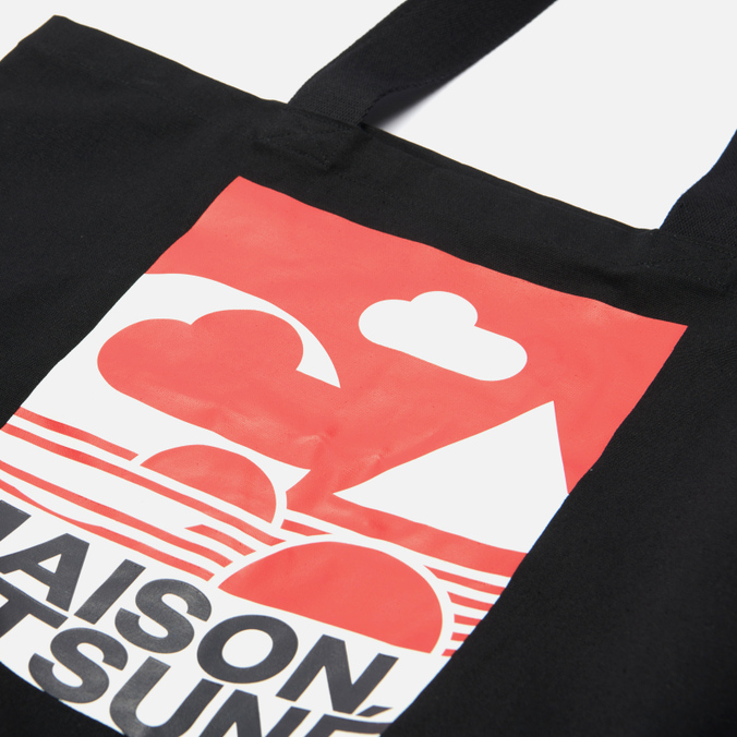 Сумка Maison Kitsune, цвет чёрный, размер UNI IU05161WW0008-P199 Red Anthony Burrill Classic Tote - фото 2