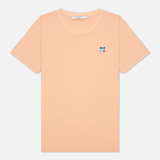 Женская футболка Maison Kitsune, цвет оранжевый, размер M