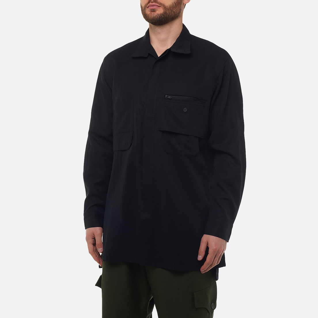 Y-3 Мужская рубашка Washed Twill Overshirt