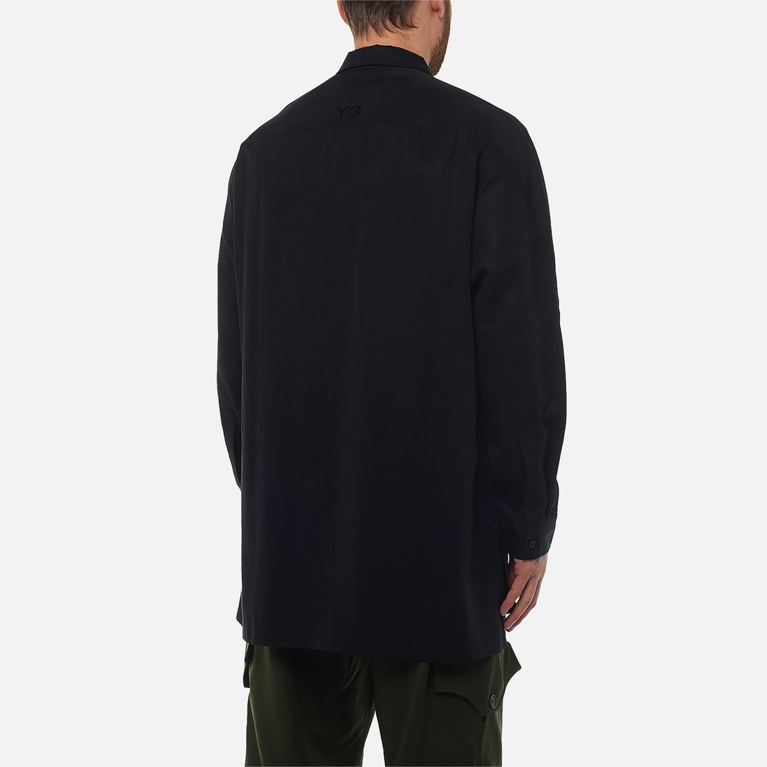 Y-3 Мужская рубашка Washed Twill Overshirt