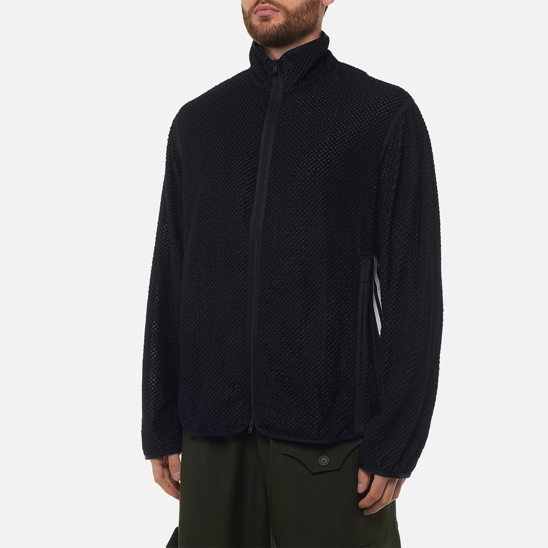 Y-3 Мужская олимпийка Waffle Warp Knit Track Top