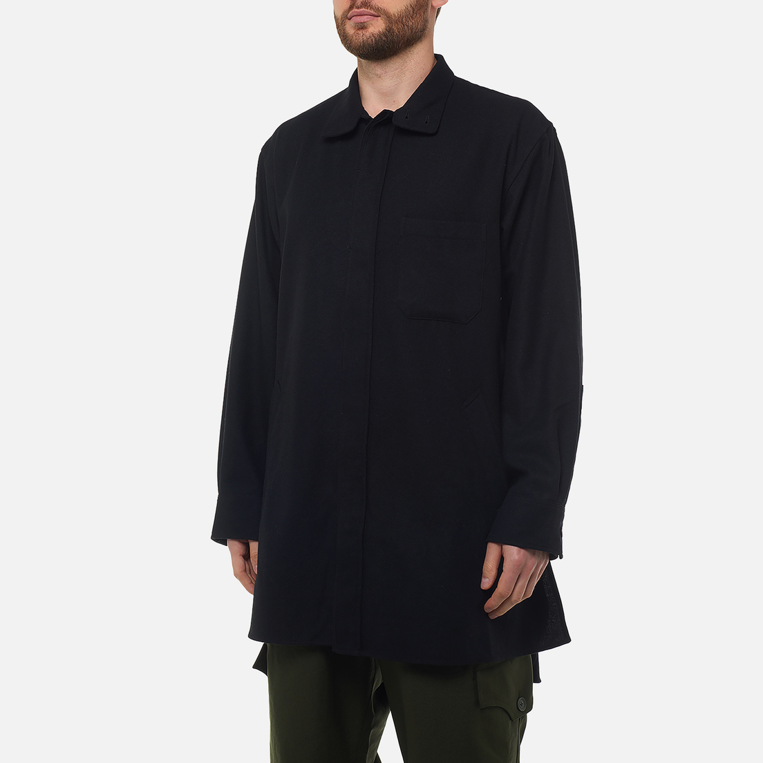 Y-3 Мужская рубашка Wool Flannel Overshirt