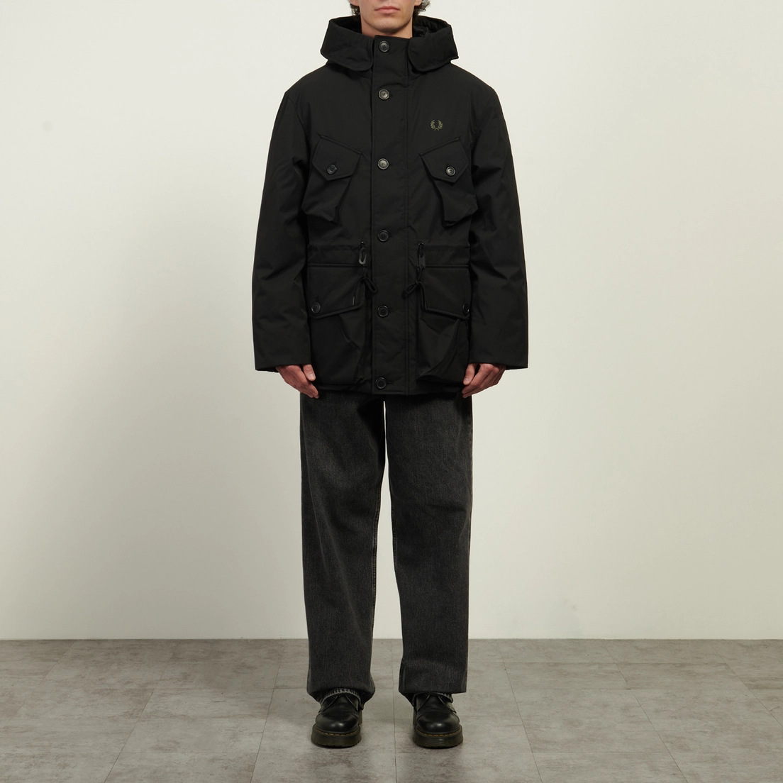 Fred Perry Мужская куртка парка Patch Pocket Puffer