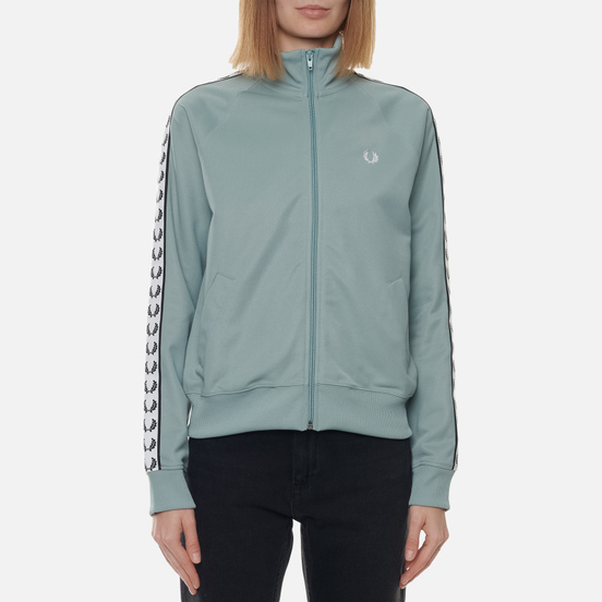 Женская олимпийка Fred Perry Sports Authentic Taped Track Silver Blue