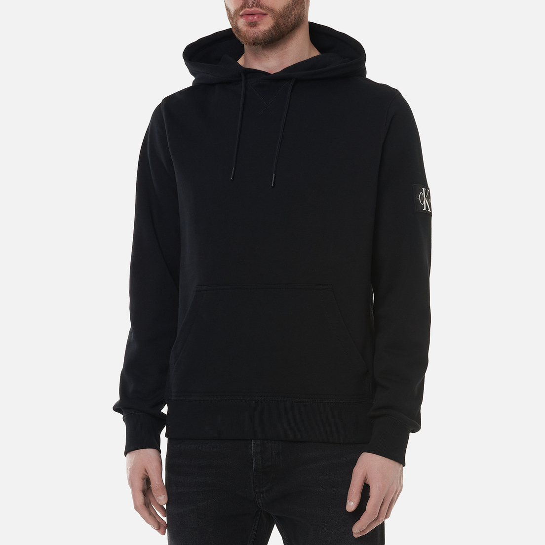 Calvin Klein Jeans Мужская толстовка Monogram Sleeve Badge Hoodie