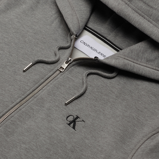 Мужская толстовка Calvin Klein Jeans Essential Zip Hoodie Mid Grey Heather