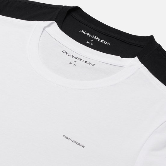 Комплект мужских футболок Calvin Klein Jeans 2 Pack Slim Black/White