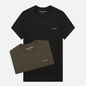 Комплект мужских футболок Calvin Klein Jeans 2 Pack Slim Black Olive/Black фото - 0
