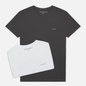 Комплект мужских футболок Calvin Klein Jeans 2 Pack Slim Gray Pinstripe/Bright White фото - 0