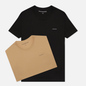 Комплект мужских футболок Calvin Klein Jeans 2 Pack Slim Travertine/Black фото - 0