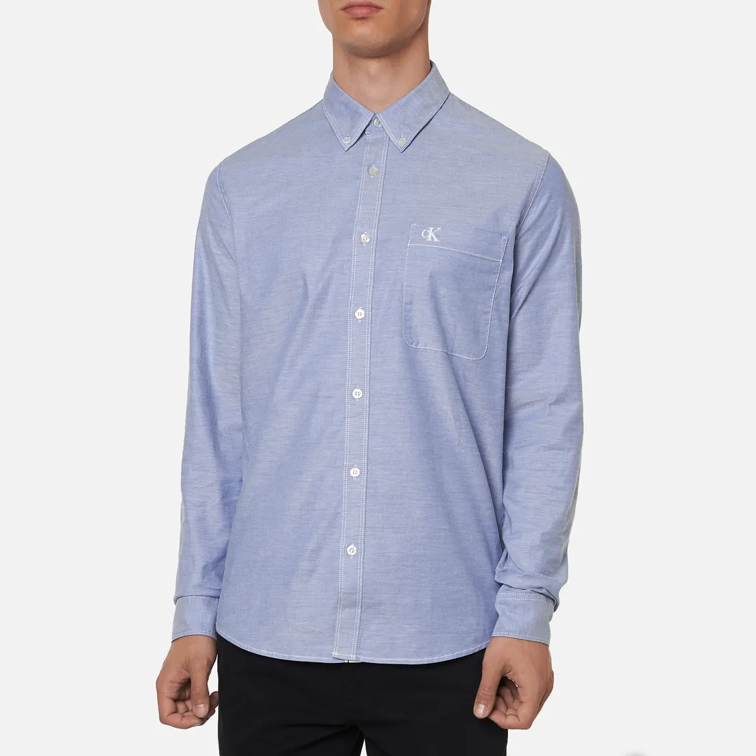 Calvin Klein Jeans Мужская рубашка Chambray Slim Stretch