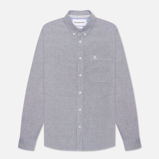 Мужская рубашка Calvin Klein Jeans Chambray Slim Stretch Night Sky